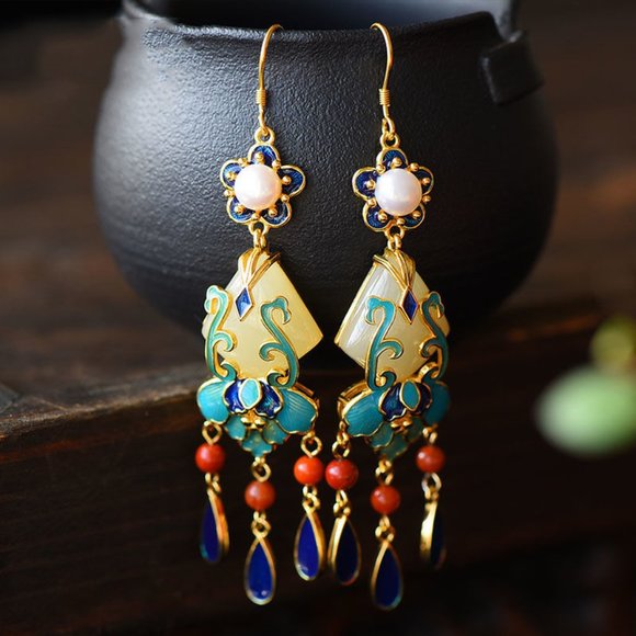 THE ROSALIN TASSEL EARRINGS - Picture 1 of 4